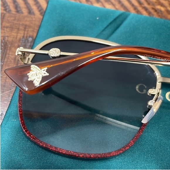 GUCCI GG0228S Oversized Glitter Sunglasses - Picture 10 of 14